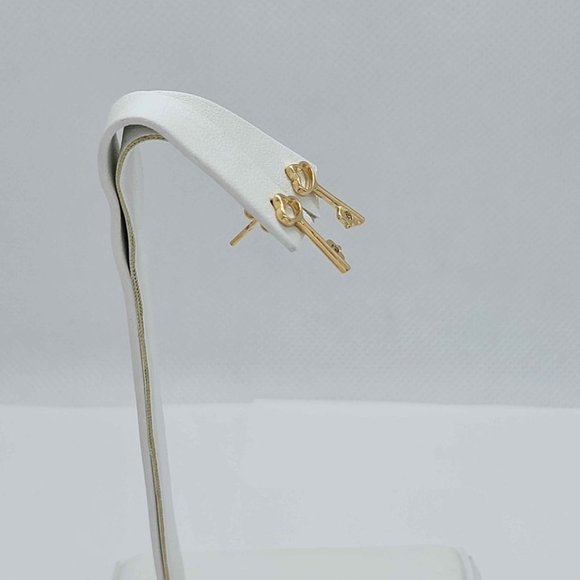 Brand NEW Brazilian 18k Gold Filled Key Earrings - Picture 2 of 4